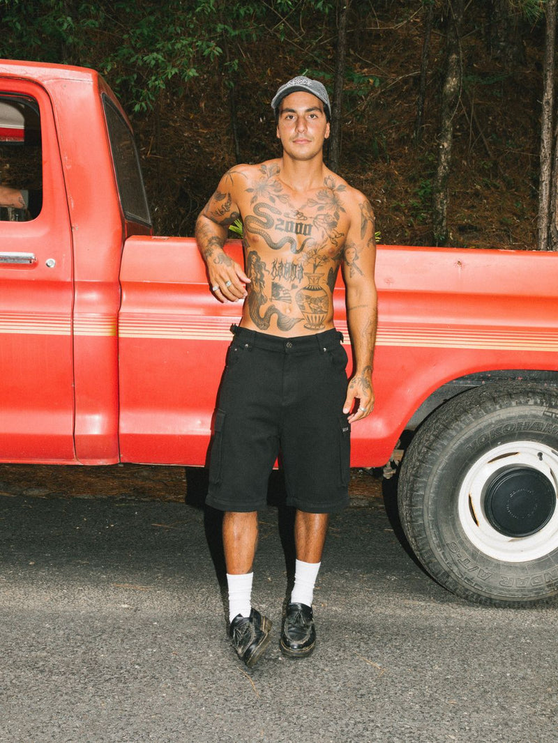 Webbed Steeze Cap - Washed Black