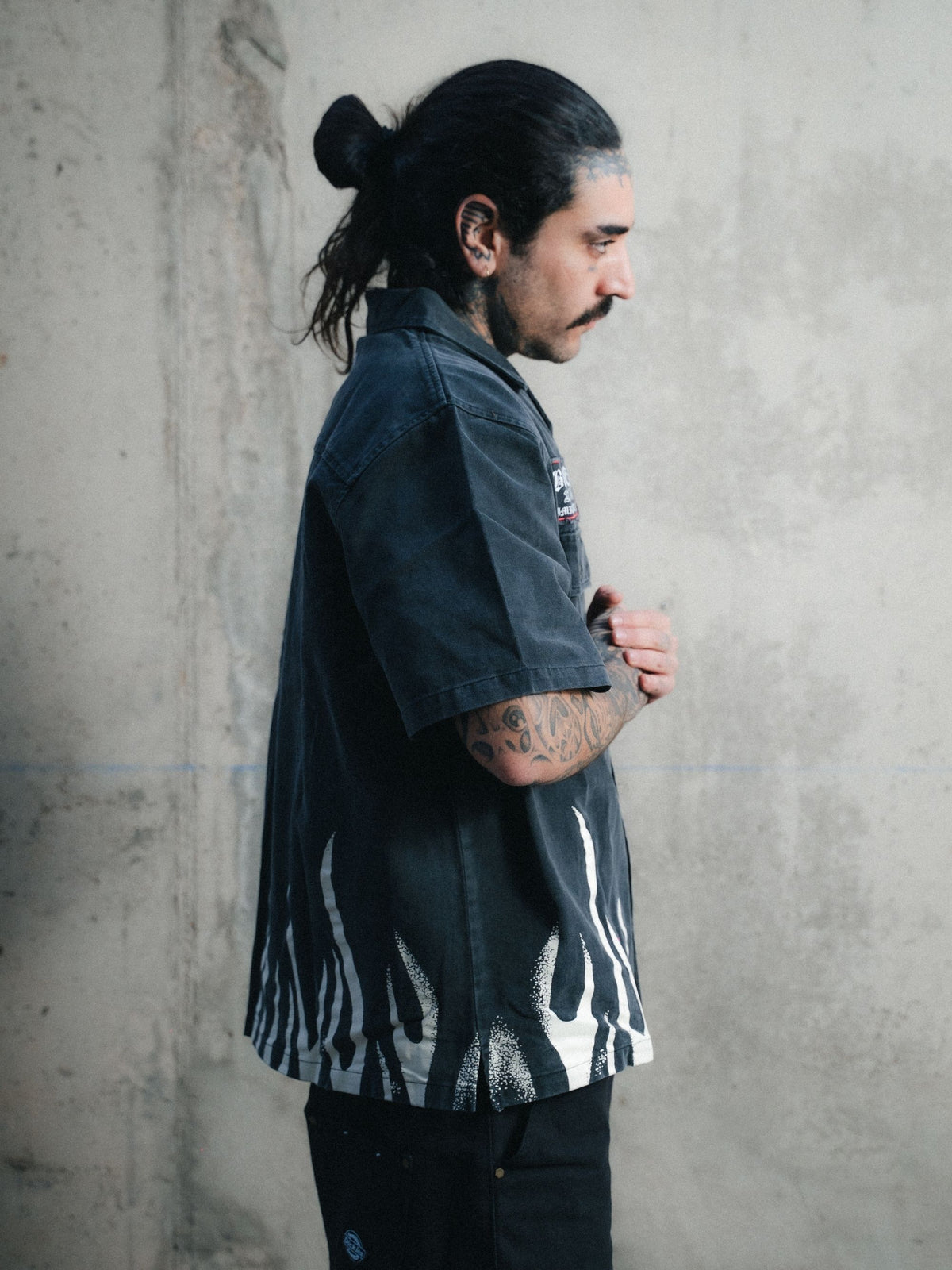 Greaser Garage Work Shirt - Washed Black