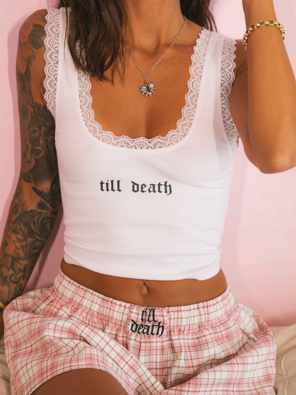 Till Death Low Crop - Vintage White