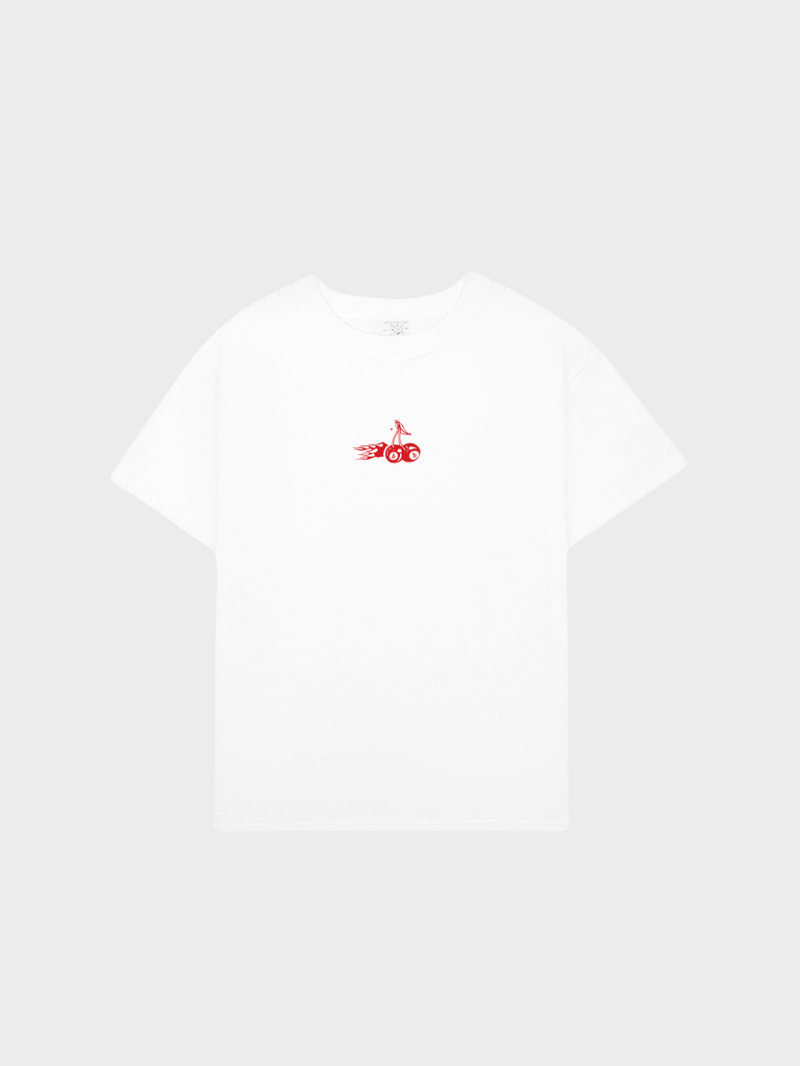 Cherry Gloss Tee - Vintage White