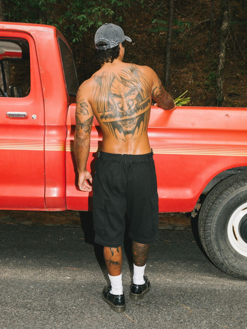 Webbed Steeze Cap - Washed Black