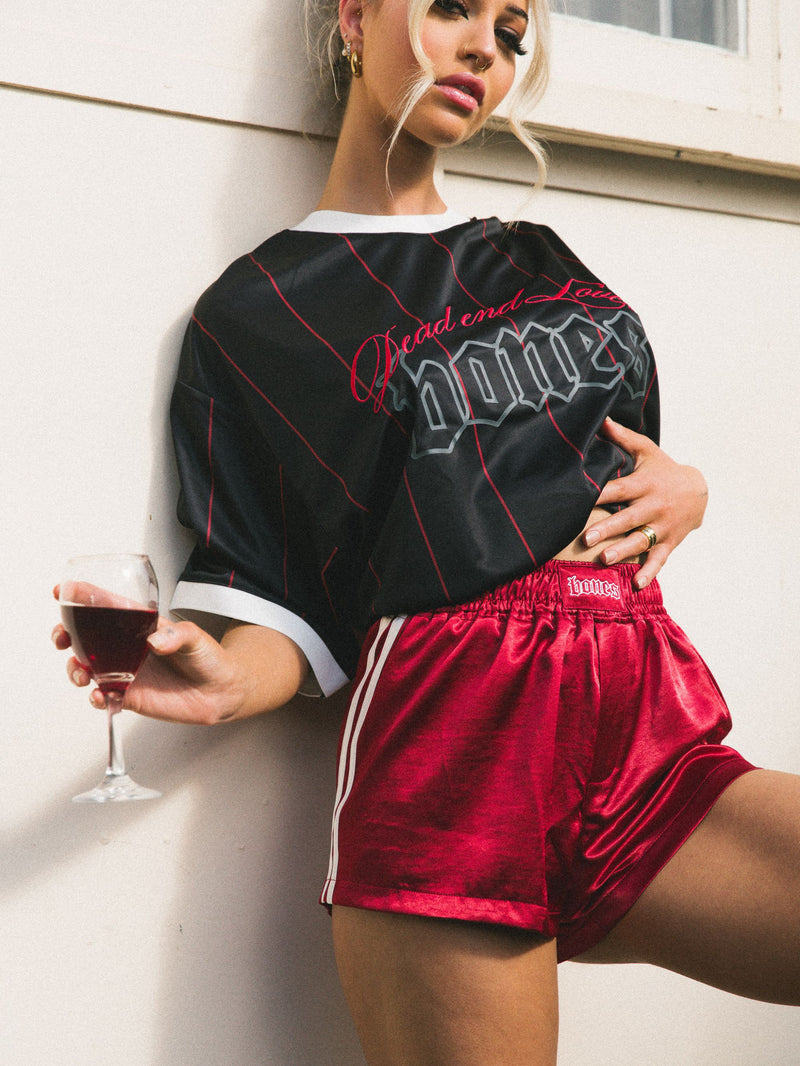 Double Crossed Silk Short - Shiraz