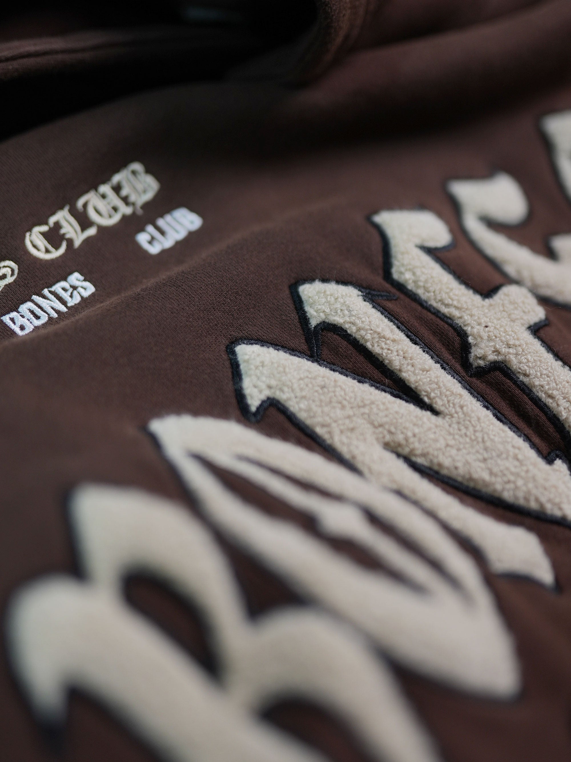 Bones Club Hoodie - Brown/Cream