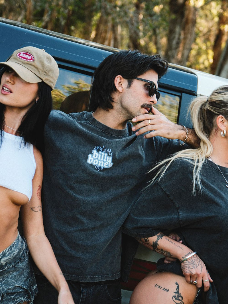 Burning Glow Tee - Washed Black