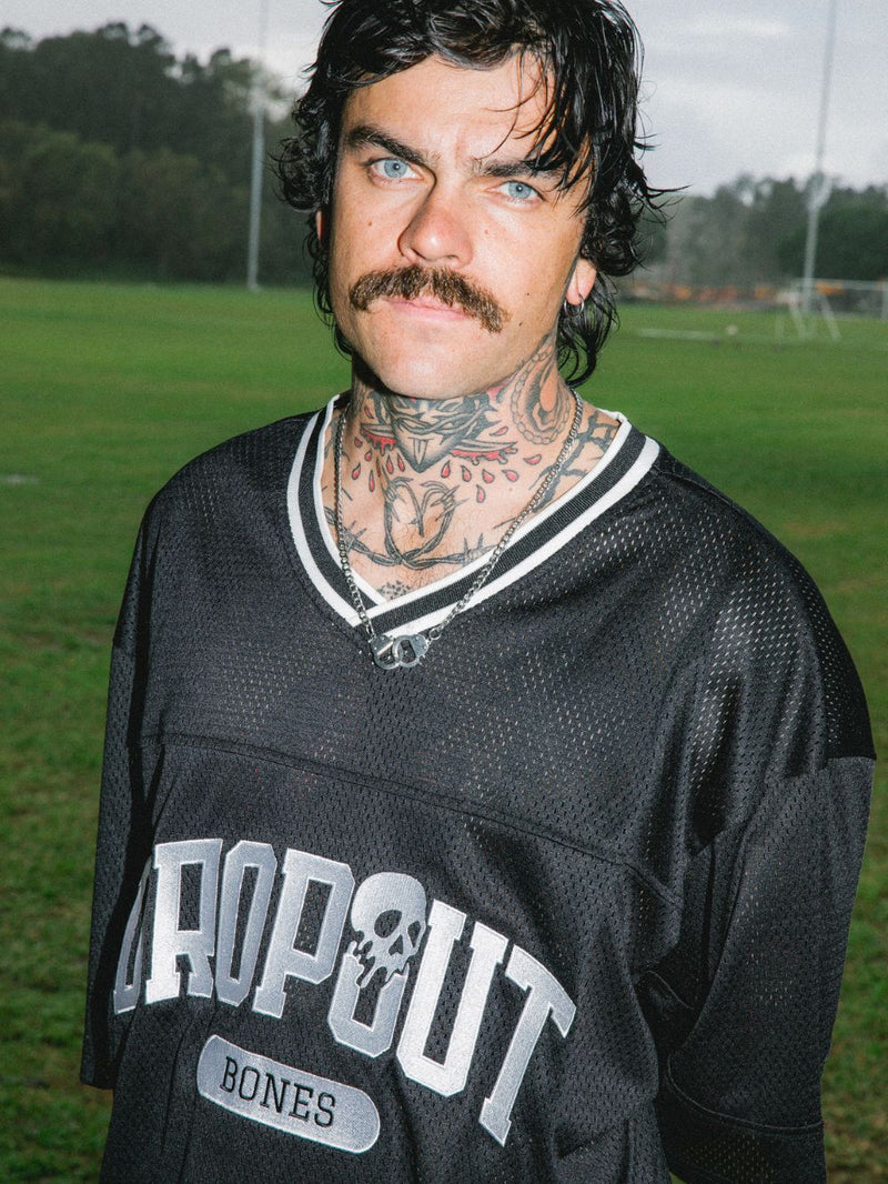 College Dropout Jersey - Mesh Black