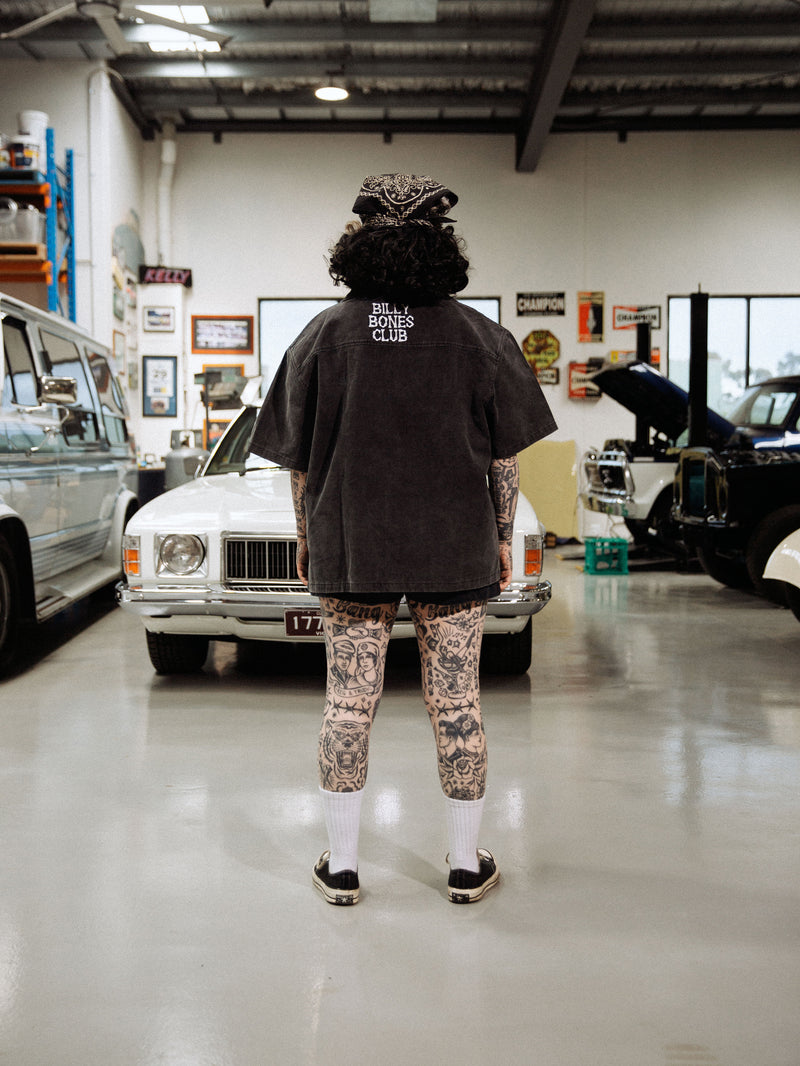 Bones Garage Work Shirt - Washed Black
