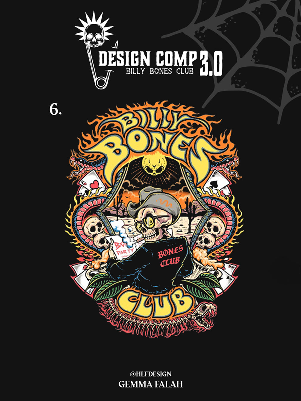 Bones Party Guide Tee - Design Comp Winner