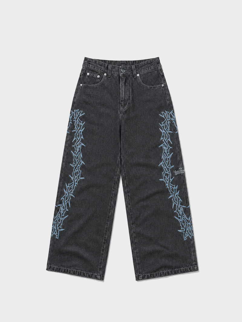 Barb Denim Jeans Baggy - Washed Black