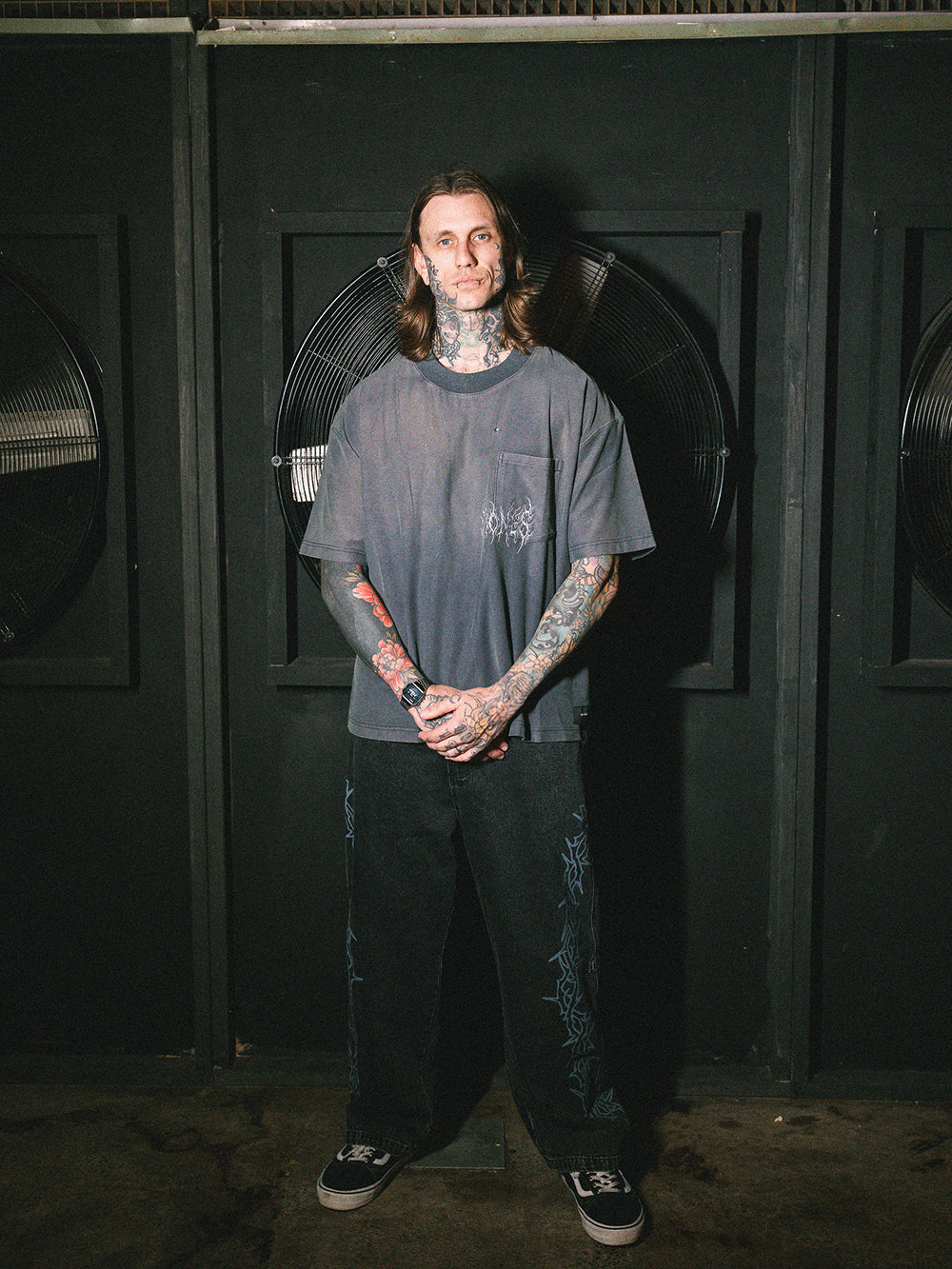 Barb Denim Jeans Baggy - Washed Black