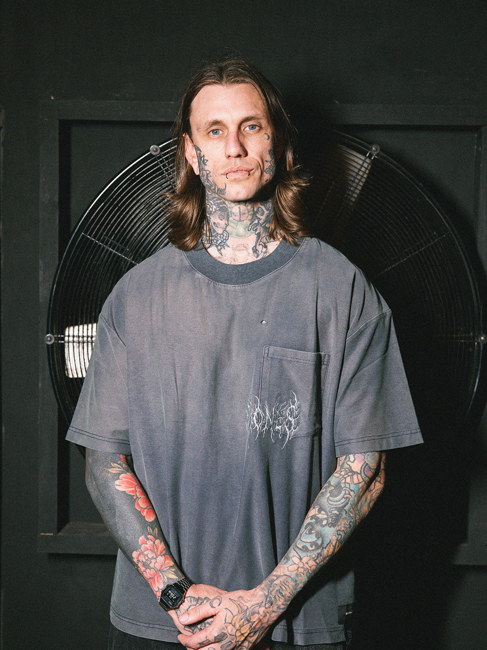 Punk Pocket Tee - Sunfaded Grey