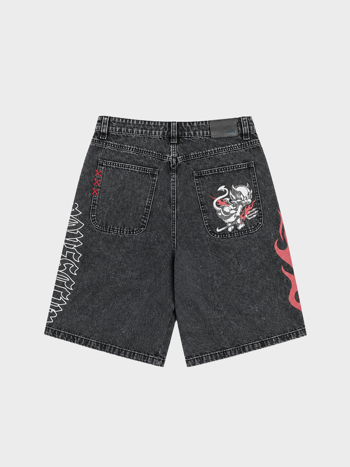 Bones Club Denim Jorts - Washed Black