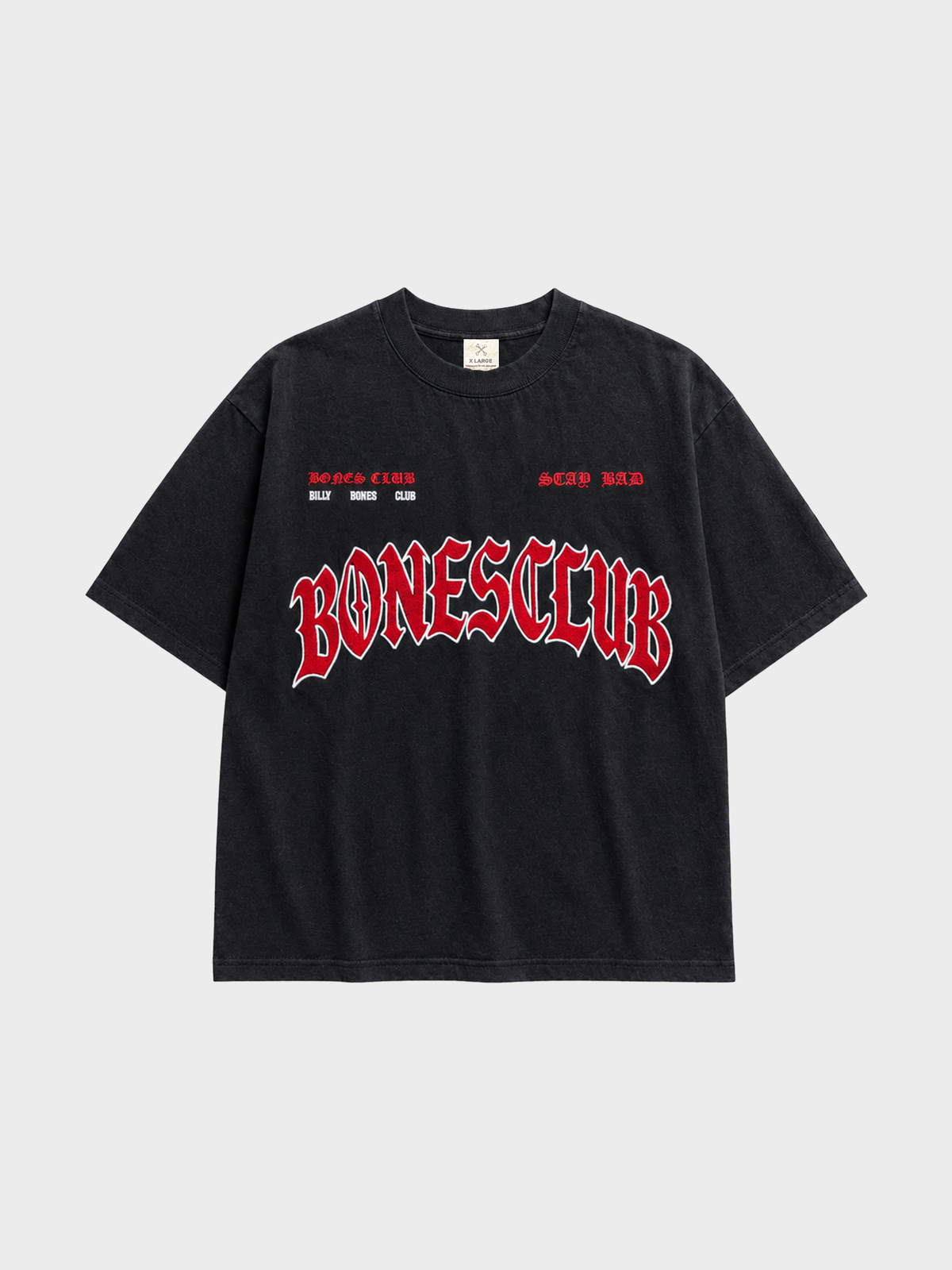 Bones Club Tee - Black/Red