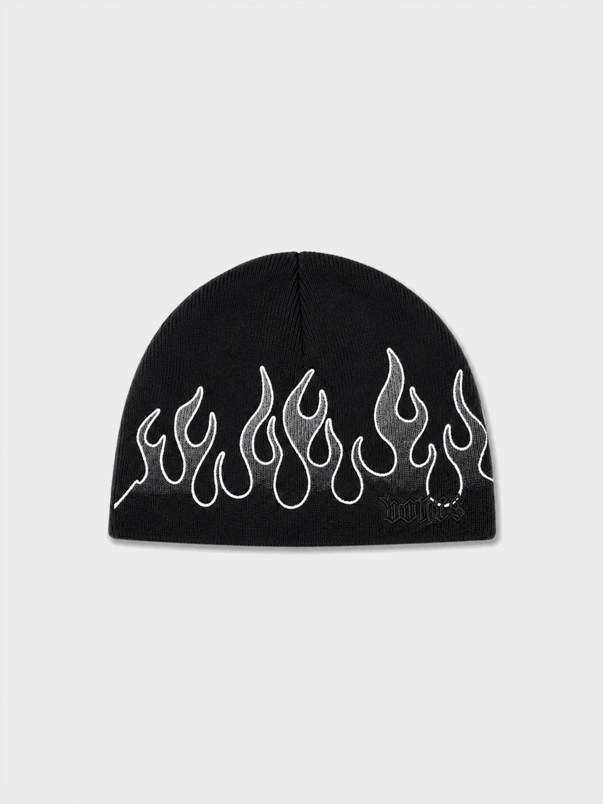 Burner Skull Beanie - Vintage Black