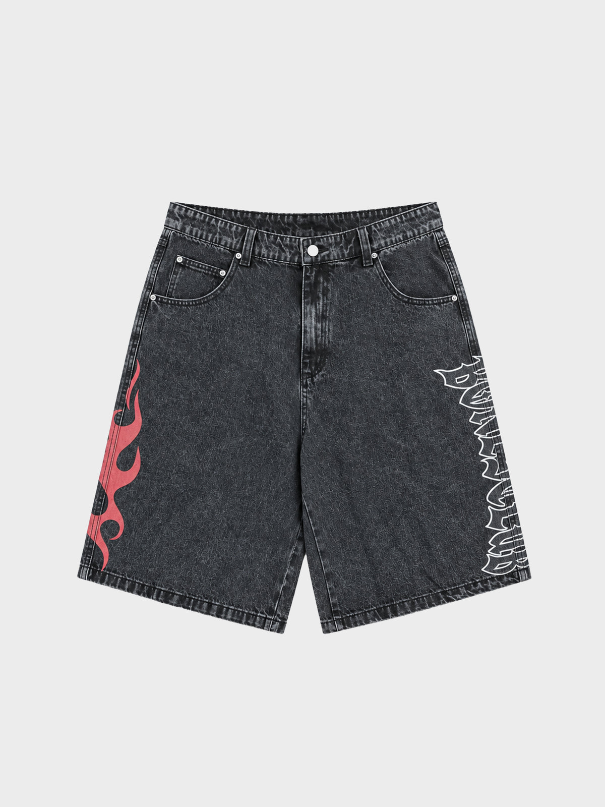 Bones Club Denim Jorts - Washed Black