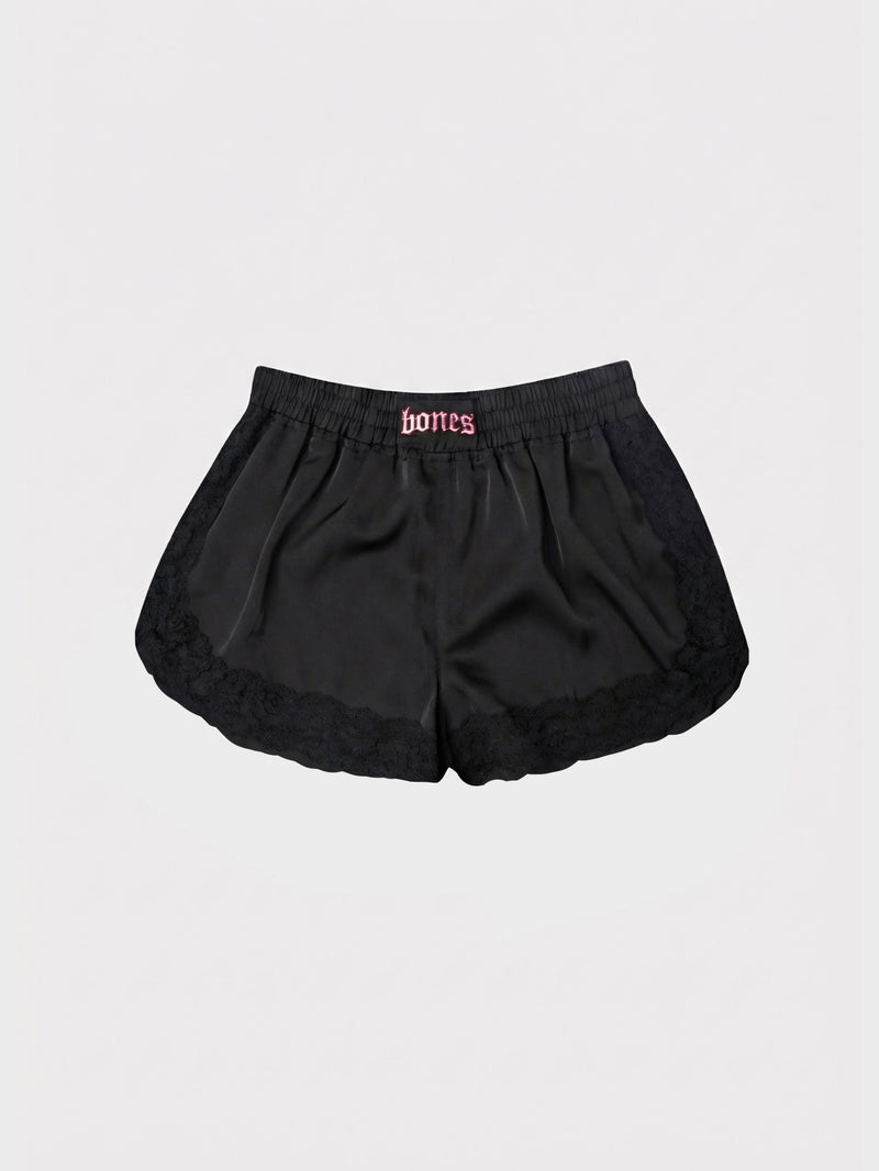 Till Death Lace Shorts - Black