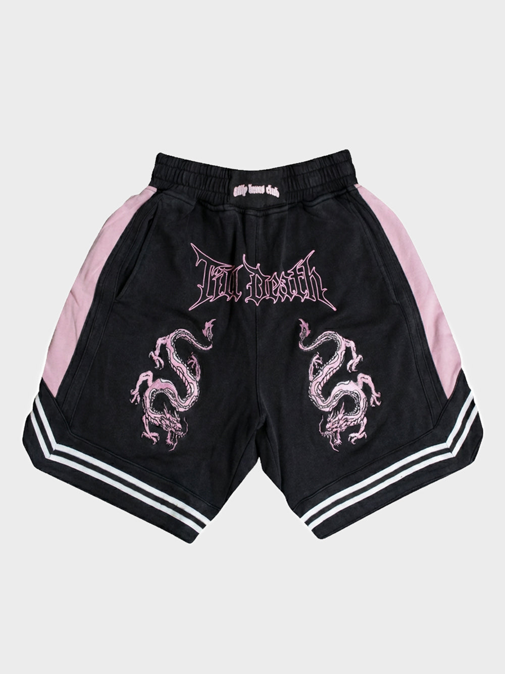 Till Death Dragon Shorts - Black/Pink