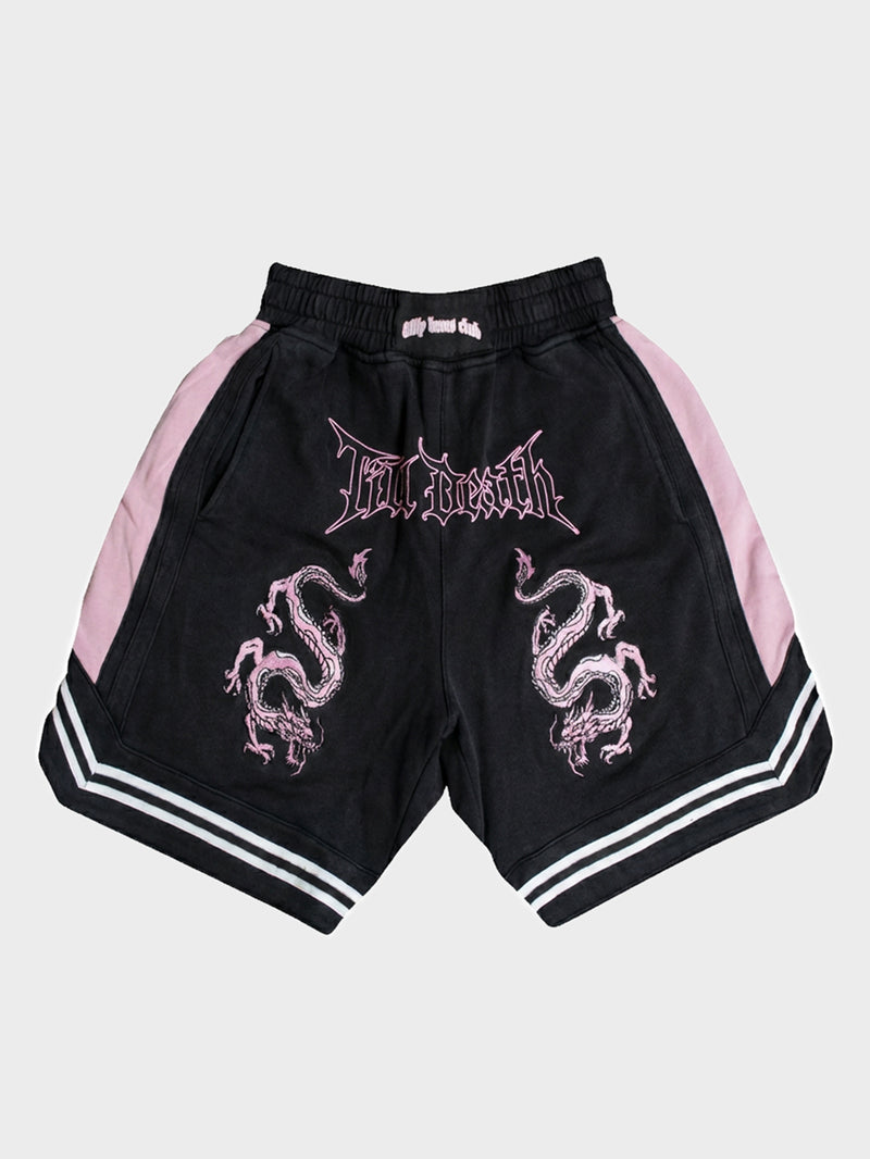 Till Death Dragon Shorts - Black/Pink