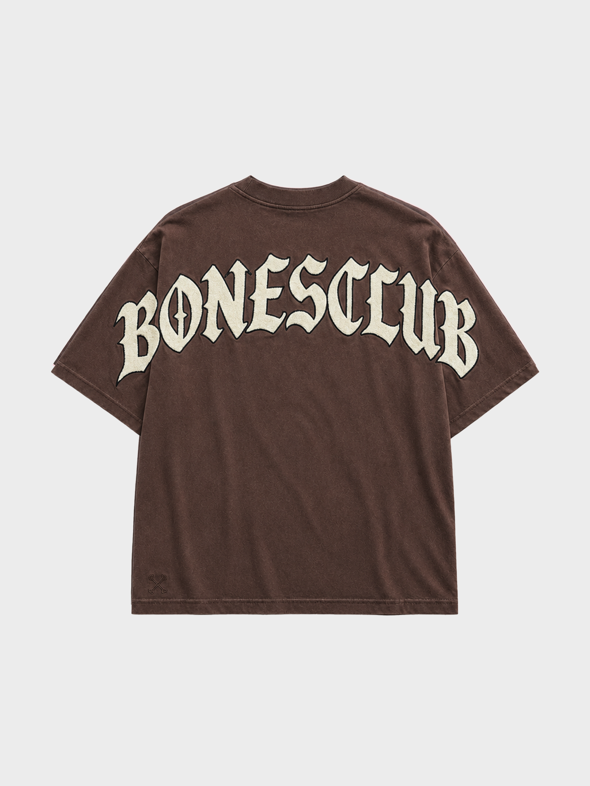Bones Club Tee - Washed Brown/Cream