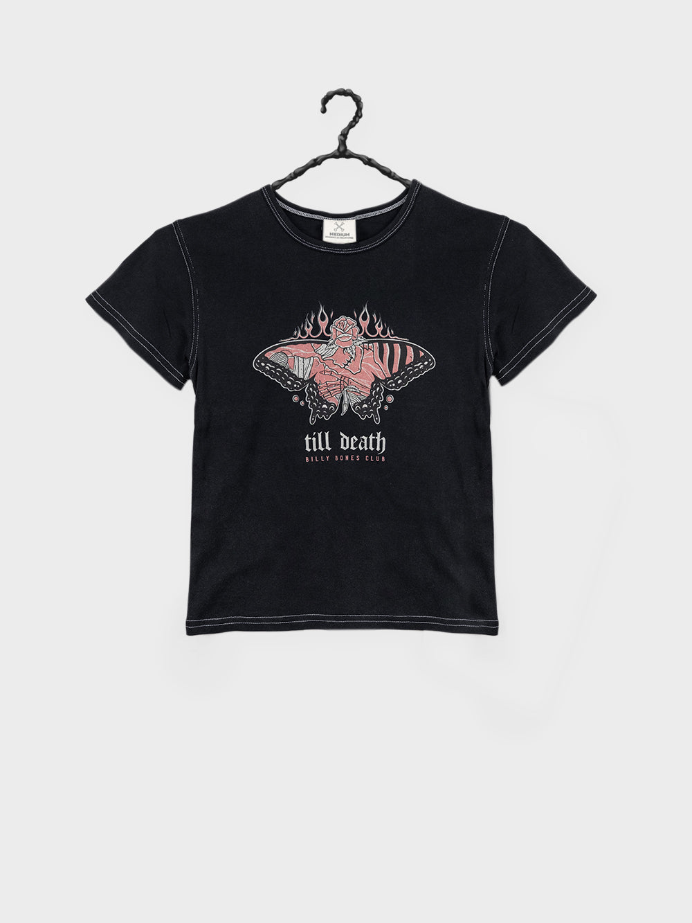 Till Death 2.0 Baby Tee - Vintage Black