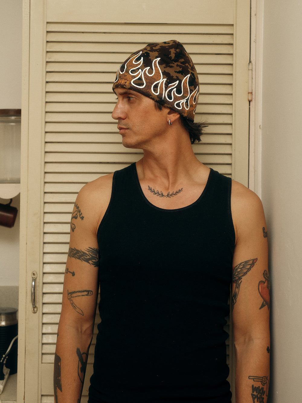 Burner Skull Beanie - Camo