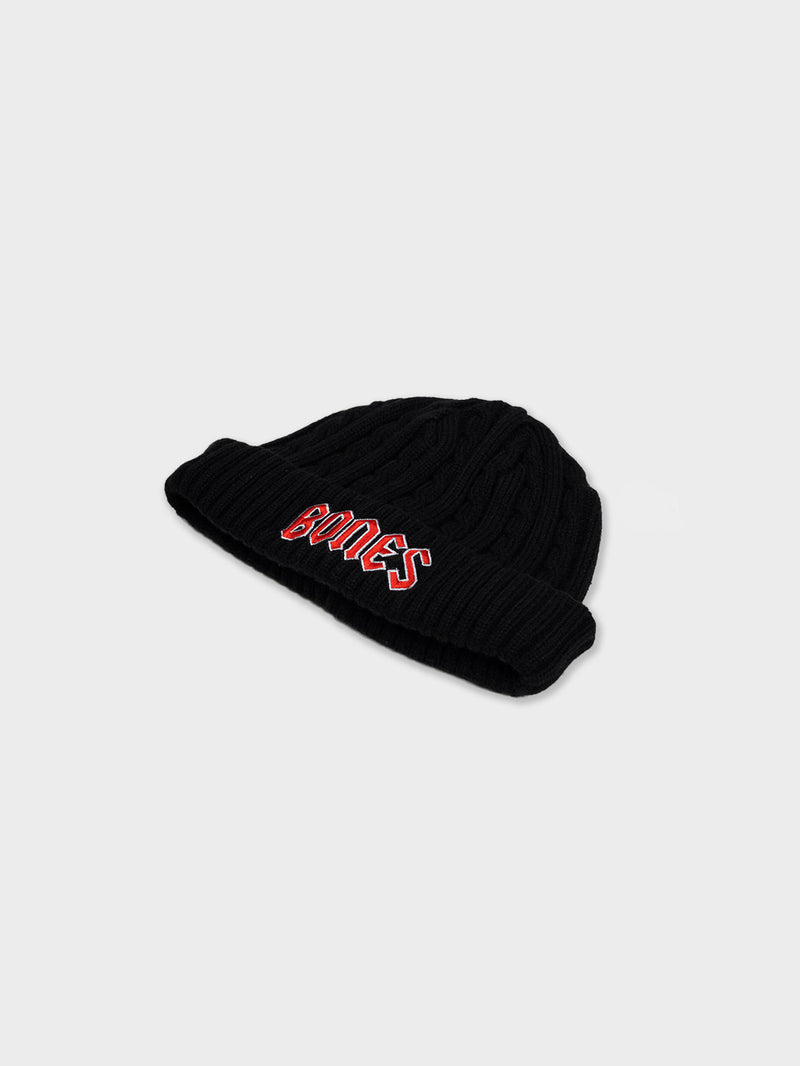 Squealer Fisherman Beanie in Black & Red