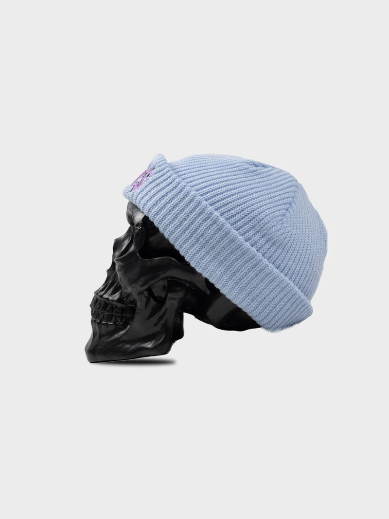 Squealer Rib Beanie in Sky Blue