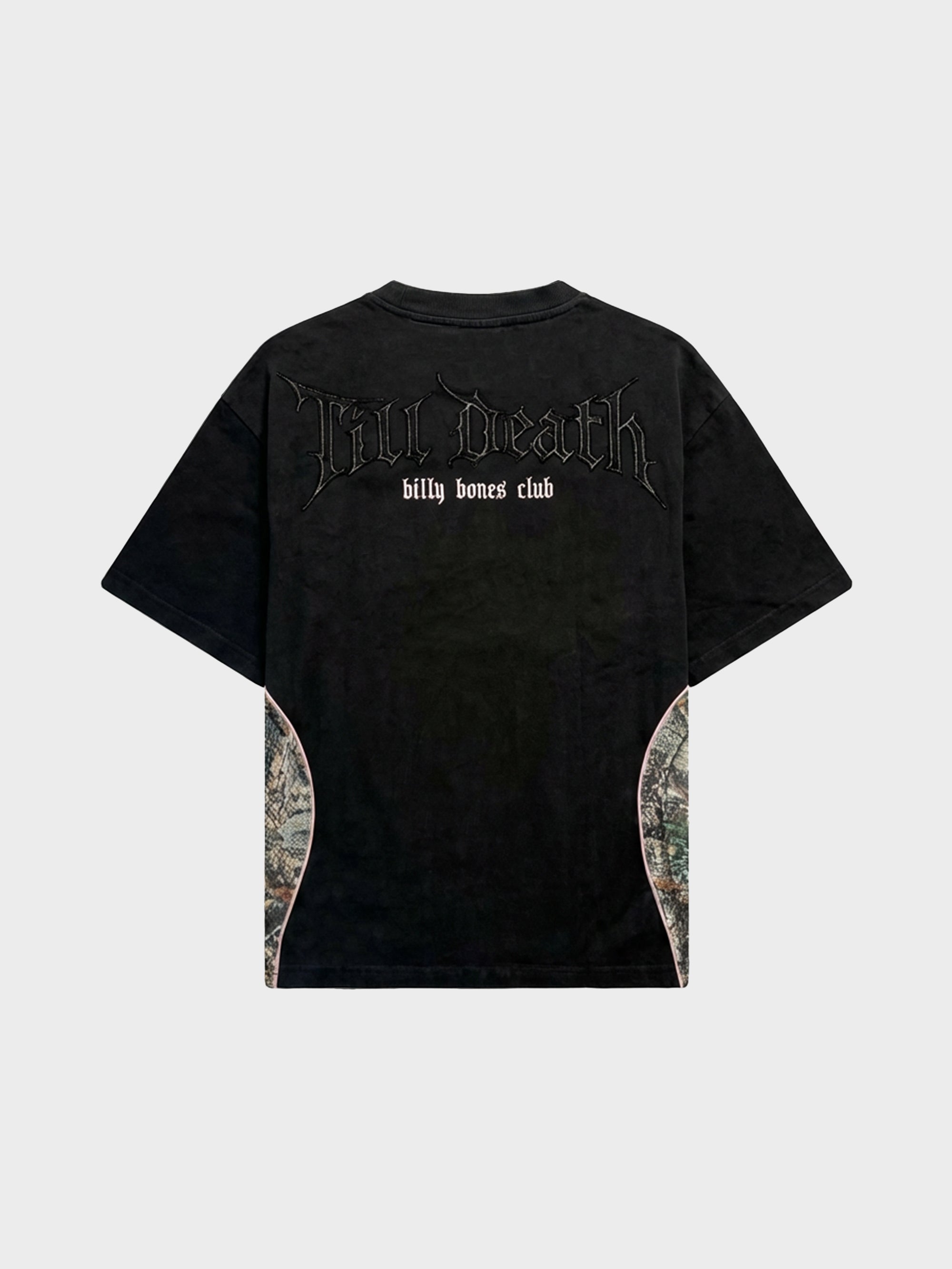 Till Death Camo Panel Tee - Vintage Black