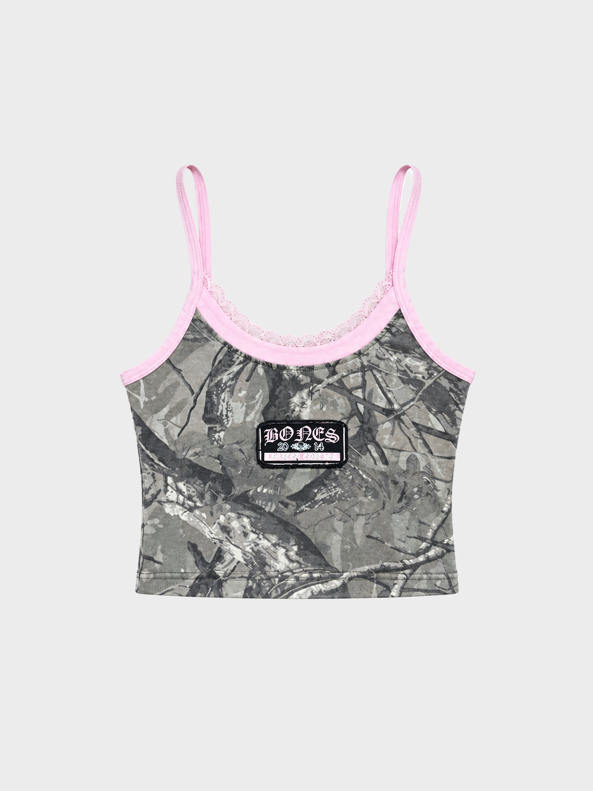 Camo Patch Cami Top - Camo/Pink