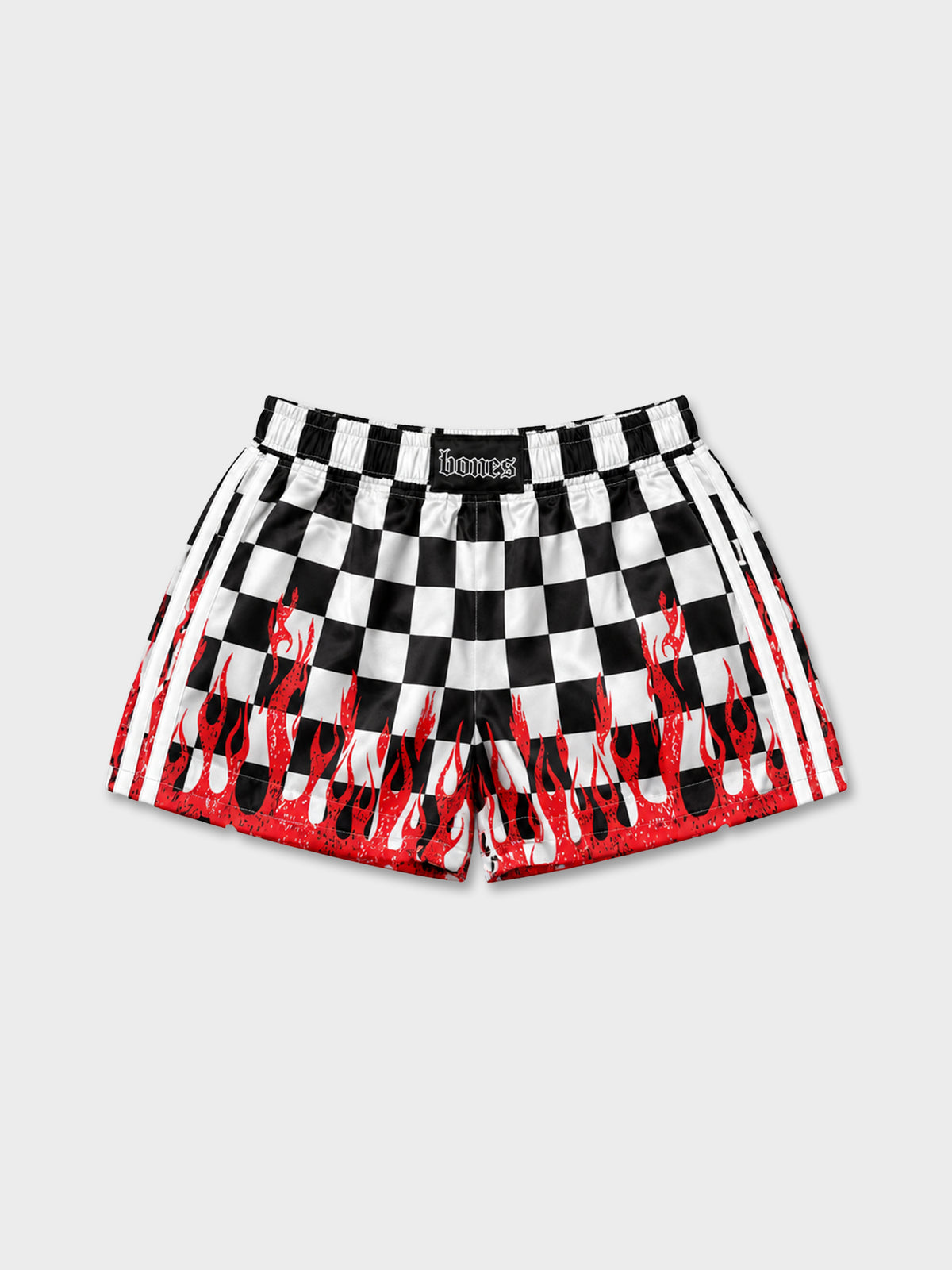 Finish Line Silk Shorts - Check/Red
