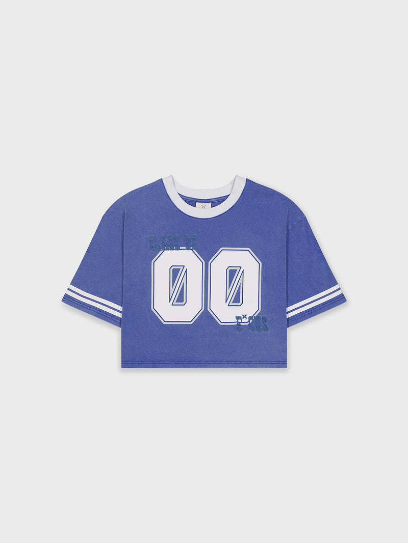 Class of 00 Ringer Crop - Royal Blue