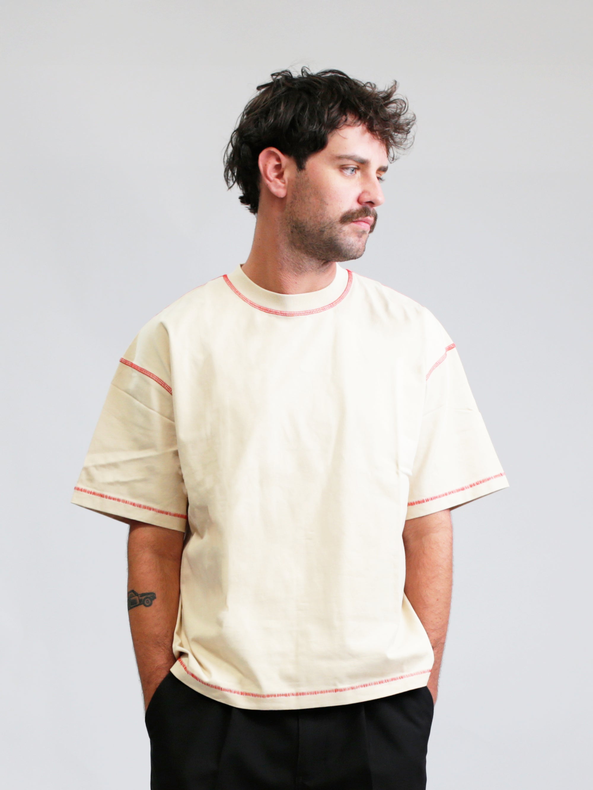 Epoch Blank Tee - Contrast Cream