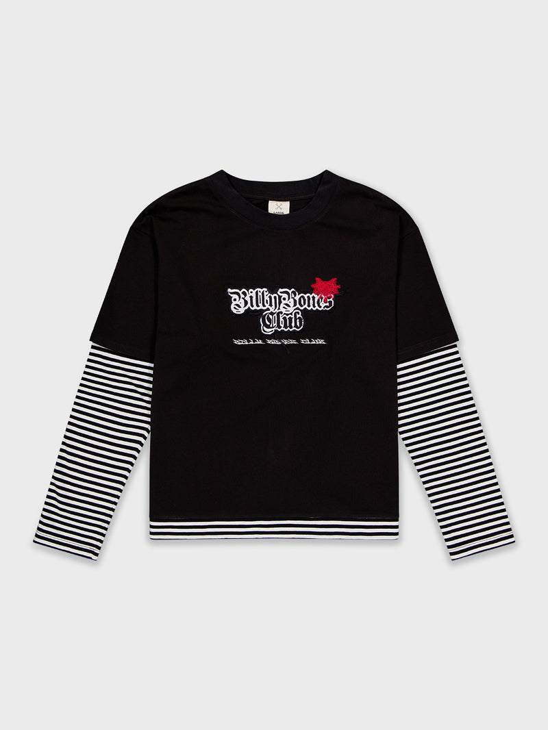 Dropout Layered Tee - Black/Stripe
