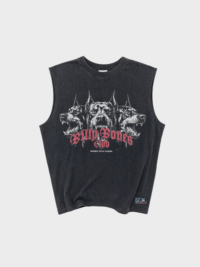 All Bark Muscle Tee - Washed Black