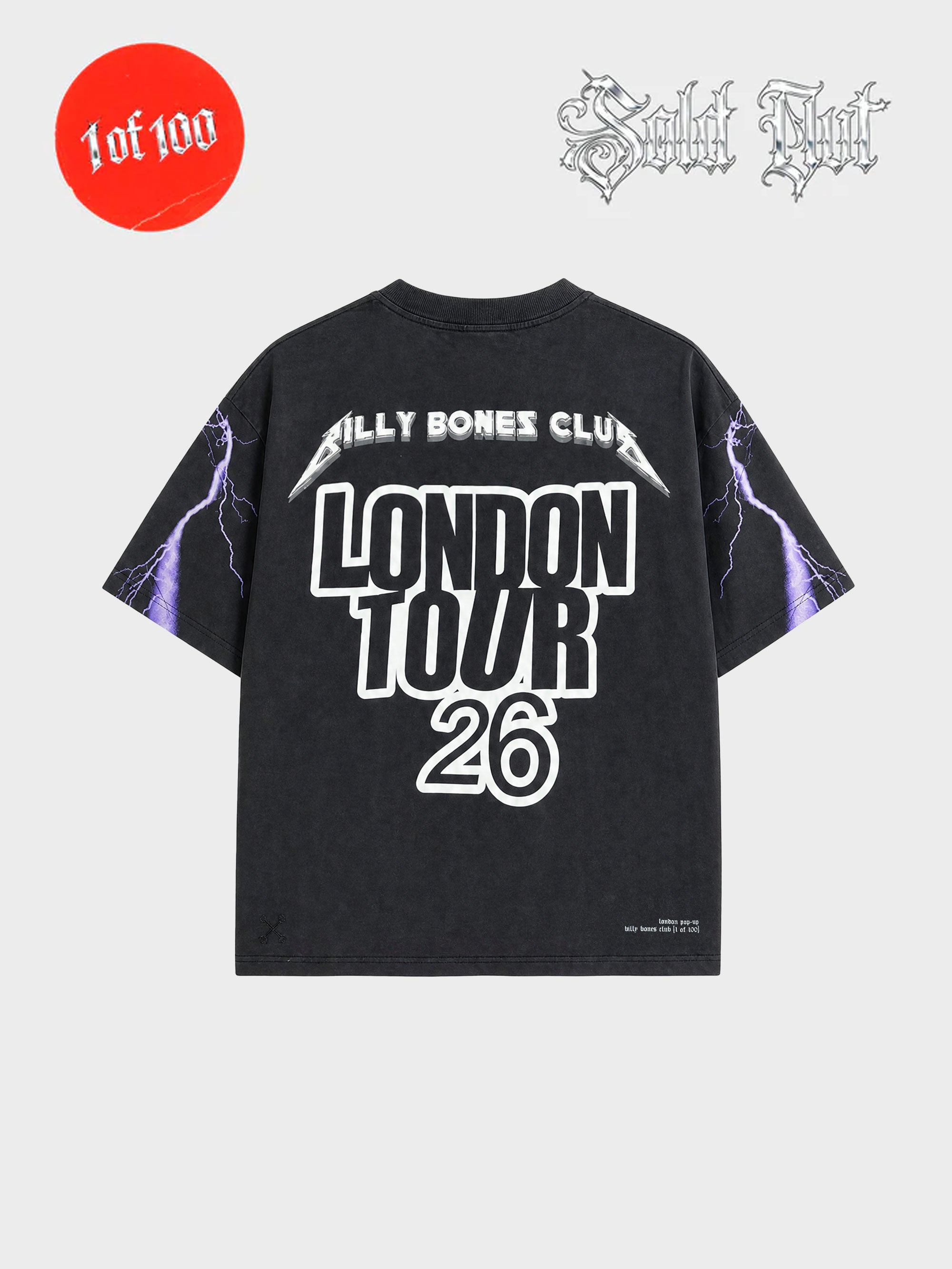 Bones London Tour Legacy Tee - Vintage Black