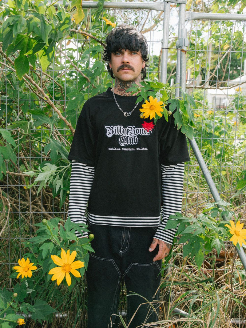 Dropout Layered Tee - Black/Stripe