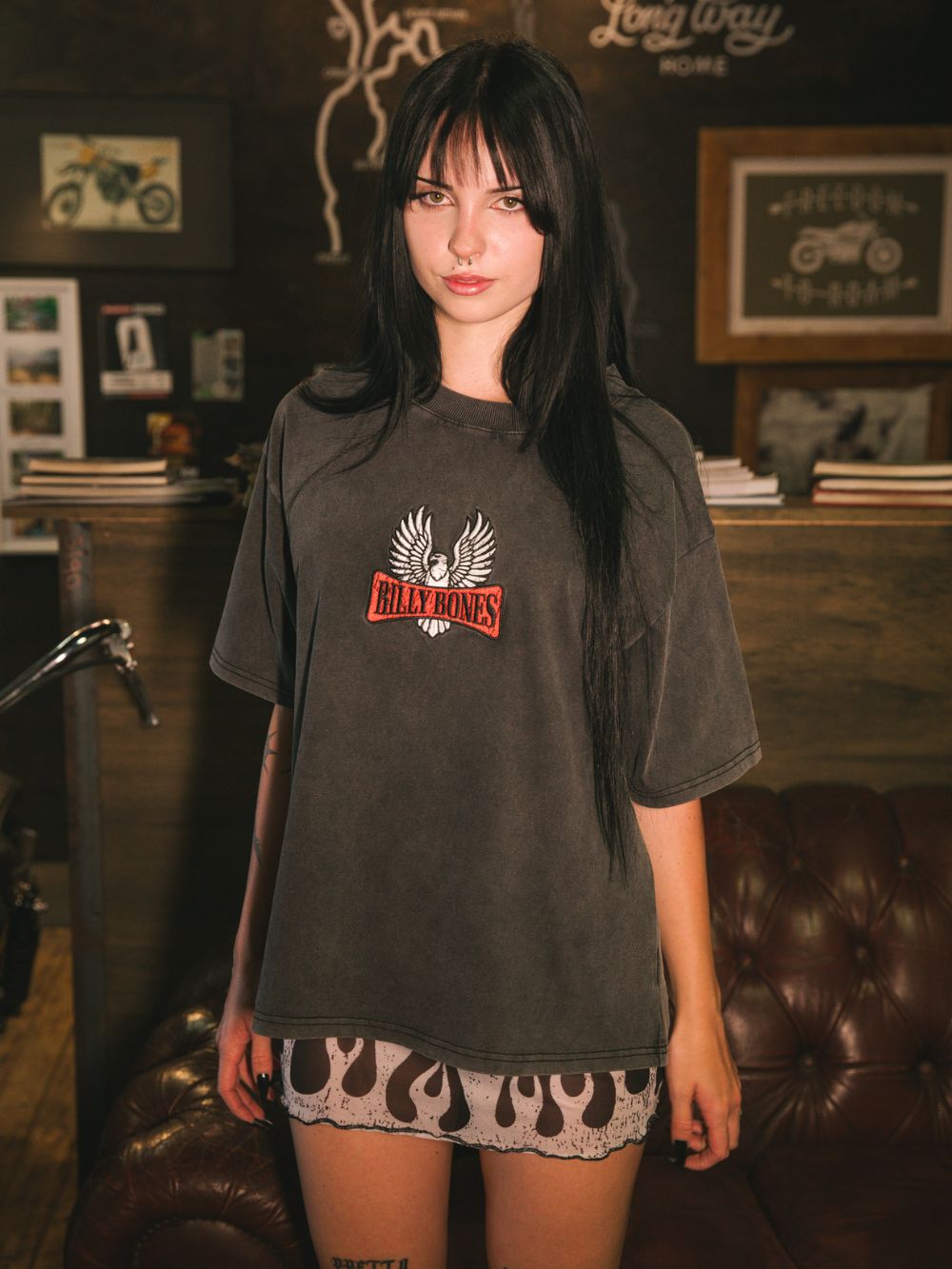 Wingspan Tee - Washed Black