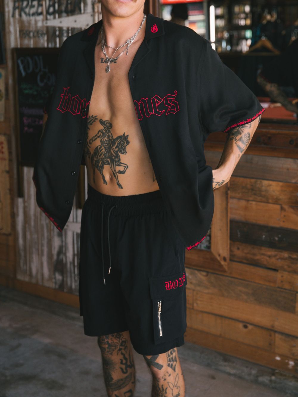 Gothic Utility Shorts - Black