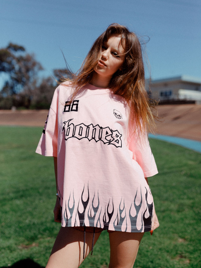 Burner Boxy Tee - Washed Pink