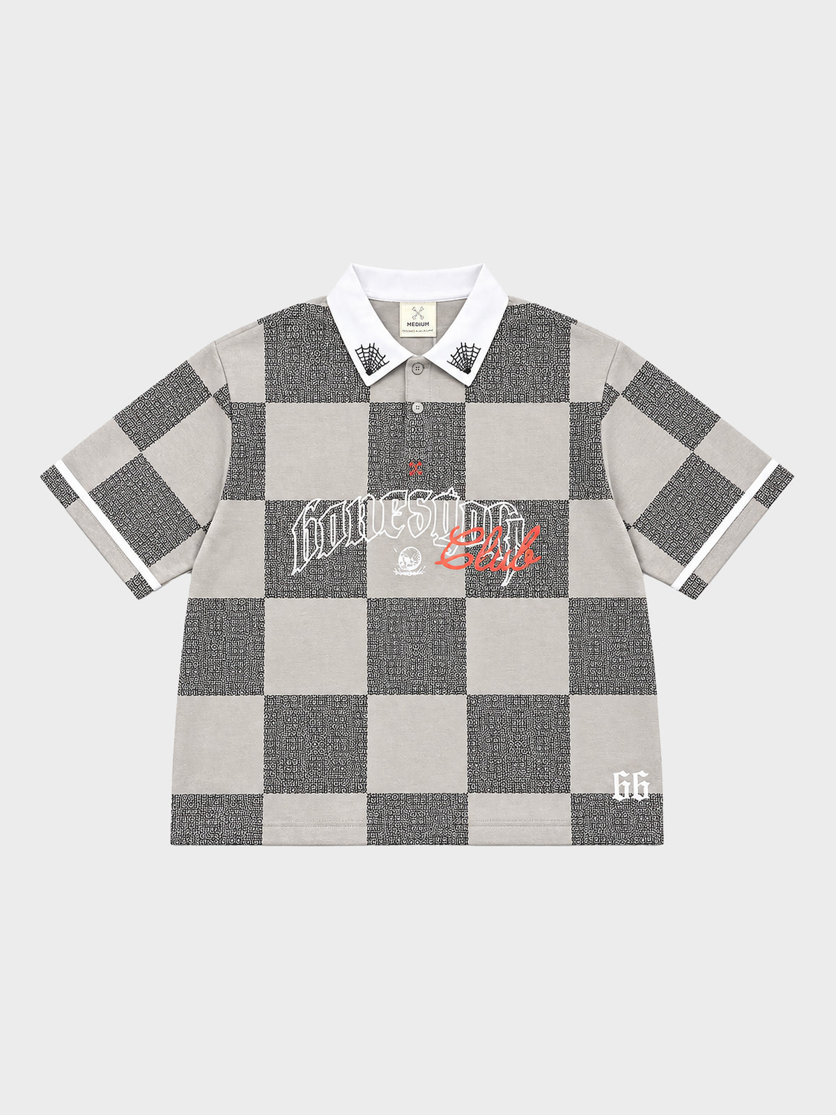 Swingers Check Polo - Grey