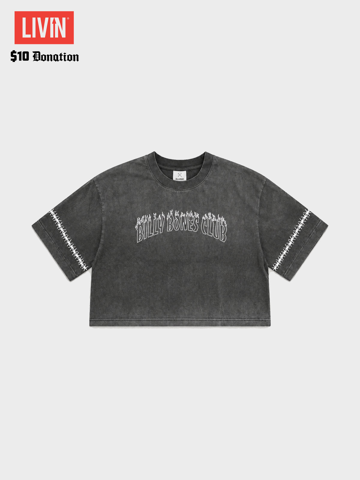 In It Together Cropped Tee - Sunfaded Black