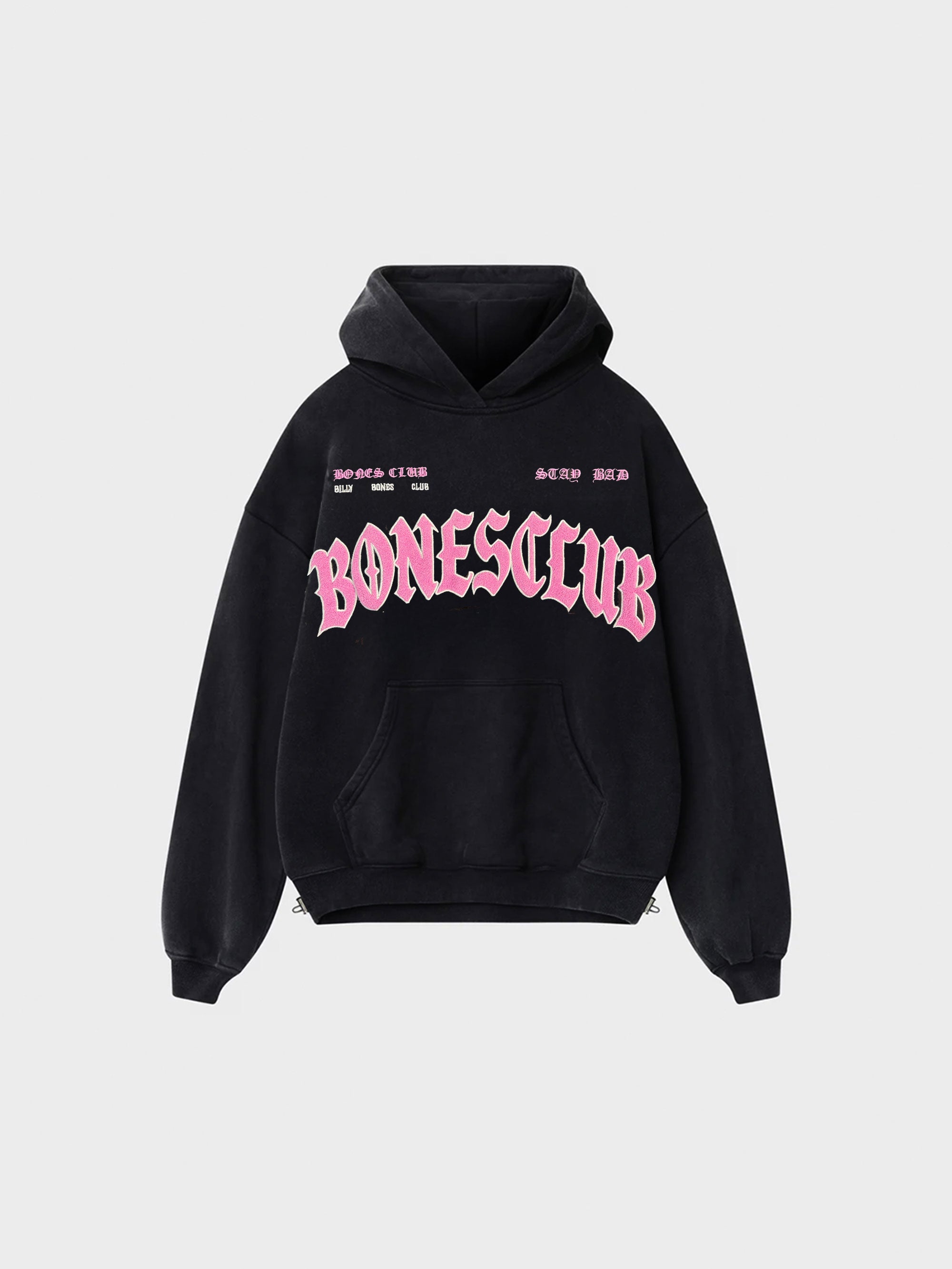 Bones Club Hoodie - Black/Pink