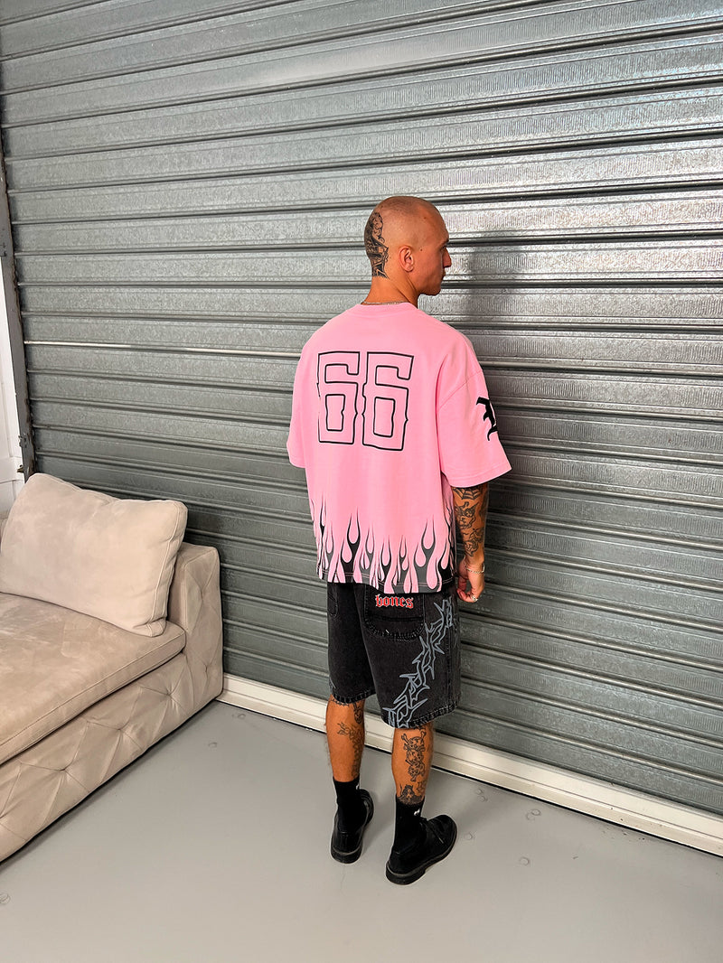 Burner Boxy Tee - Washed Pink
