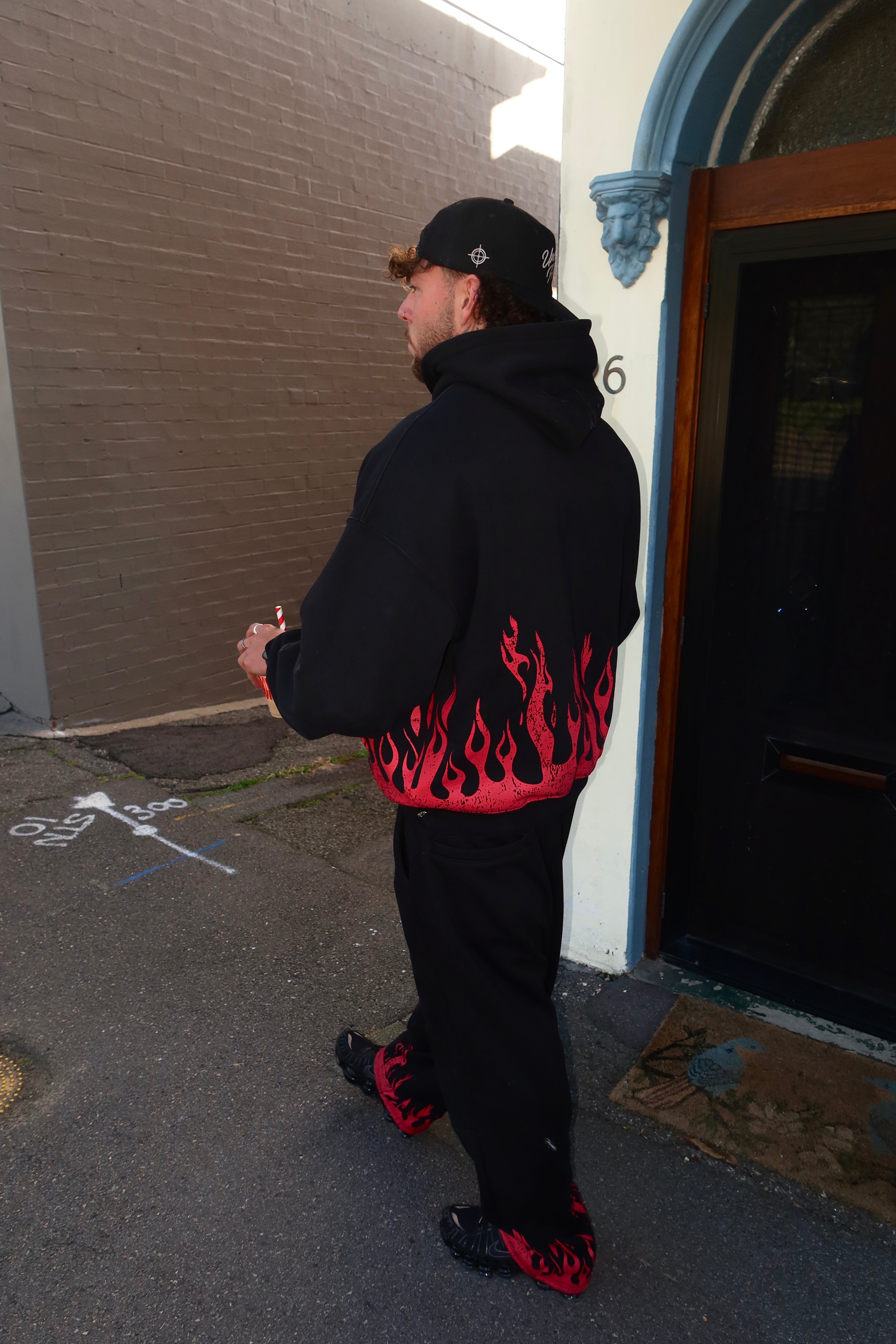 Burner 2.0 Hoodie - Washed Black/Red