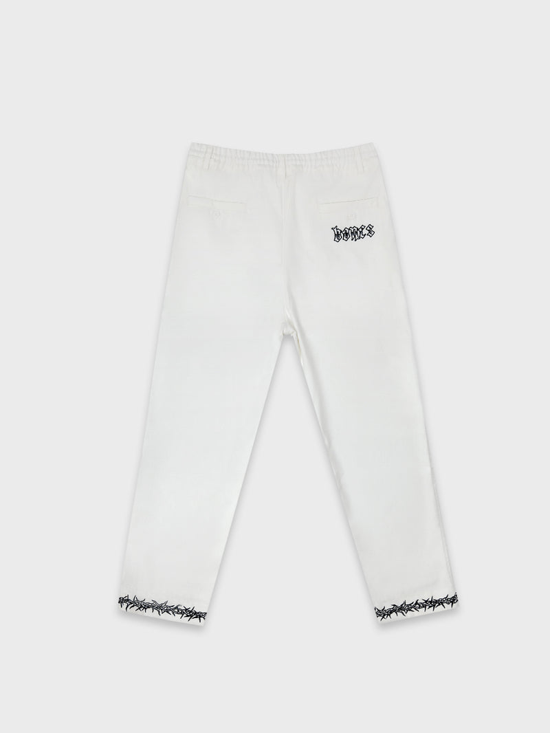 Thorn Straight Leg Pant - White