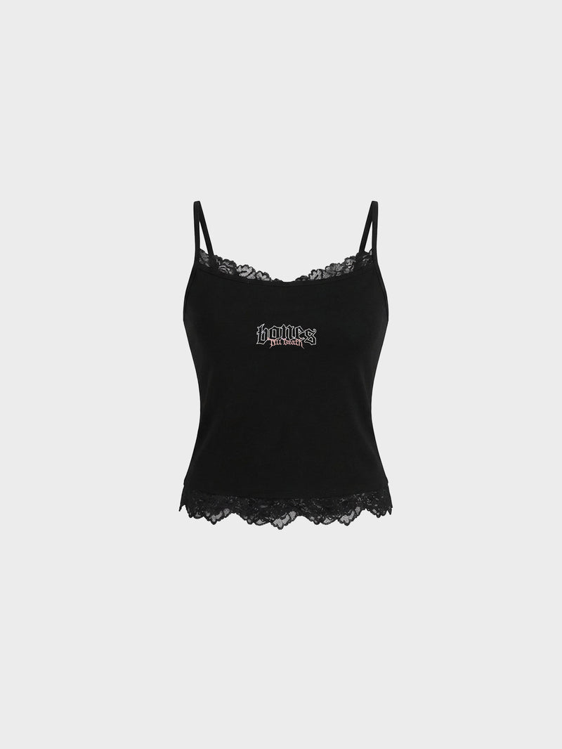 Till Death Lace Top - Black