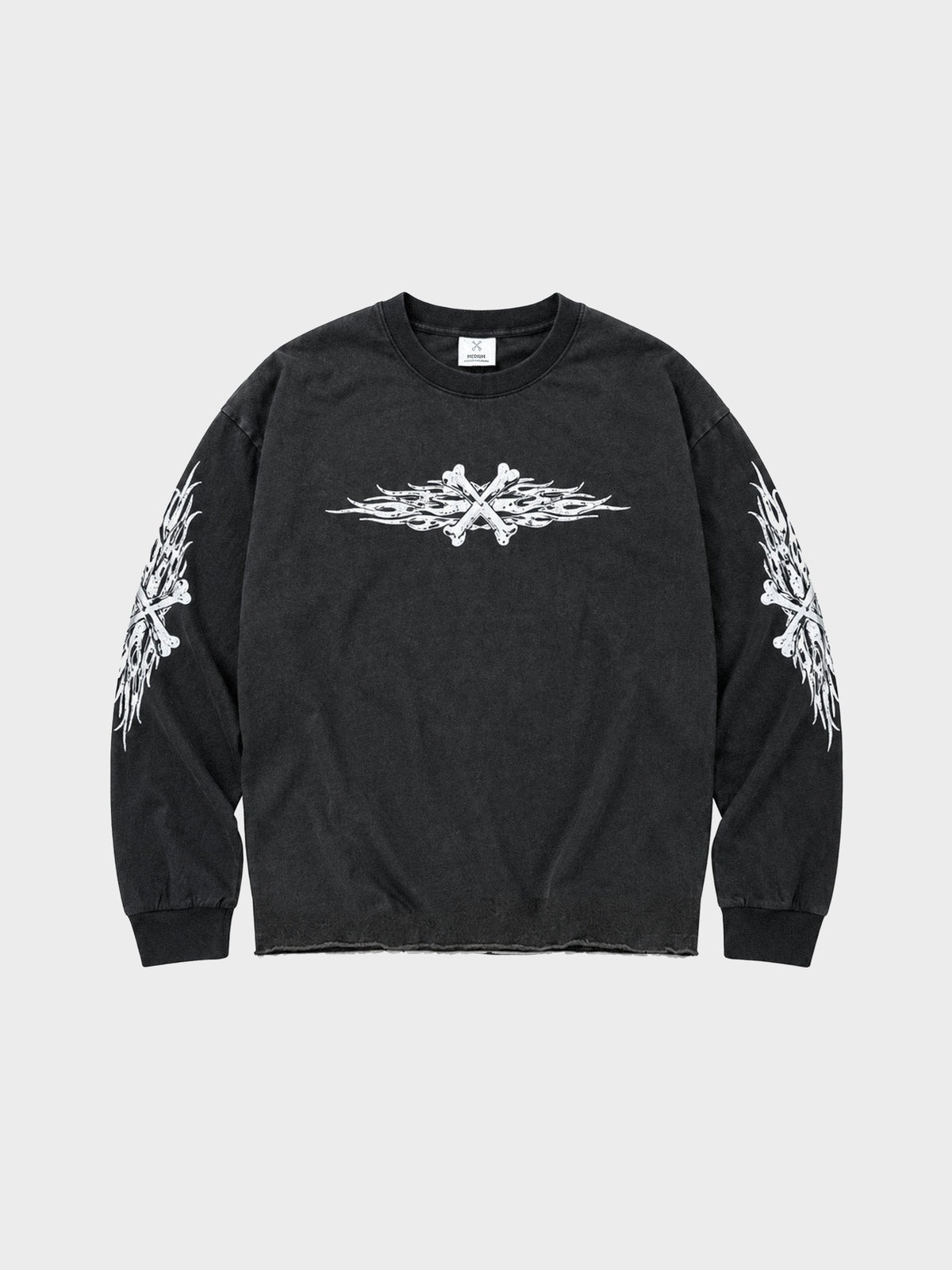 Chrome Bones LS Slim Tee - Vintage Black