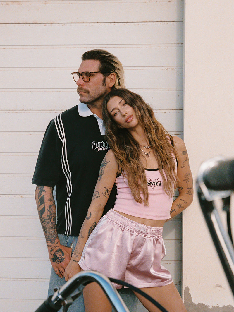 Cyber Low Crop - Washed Pink