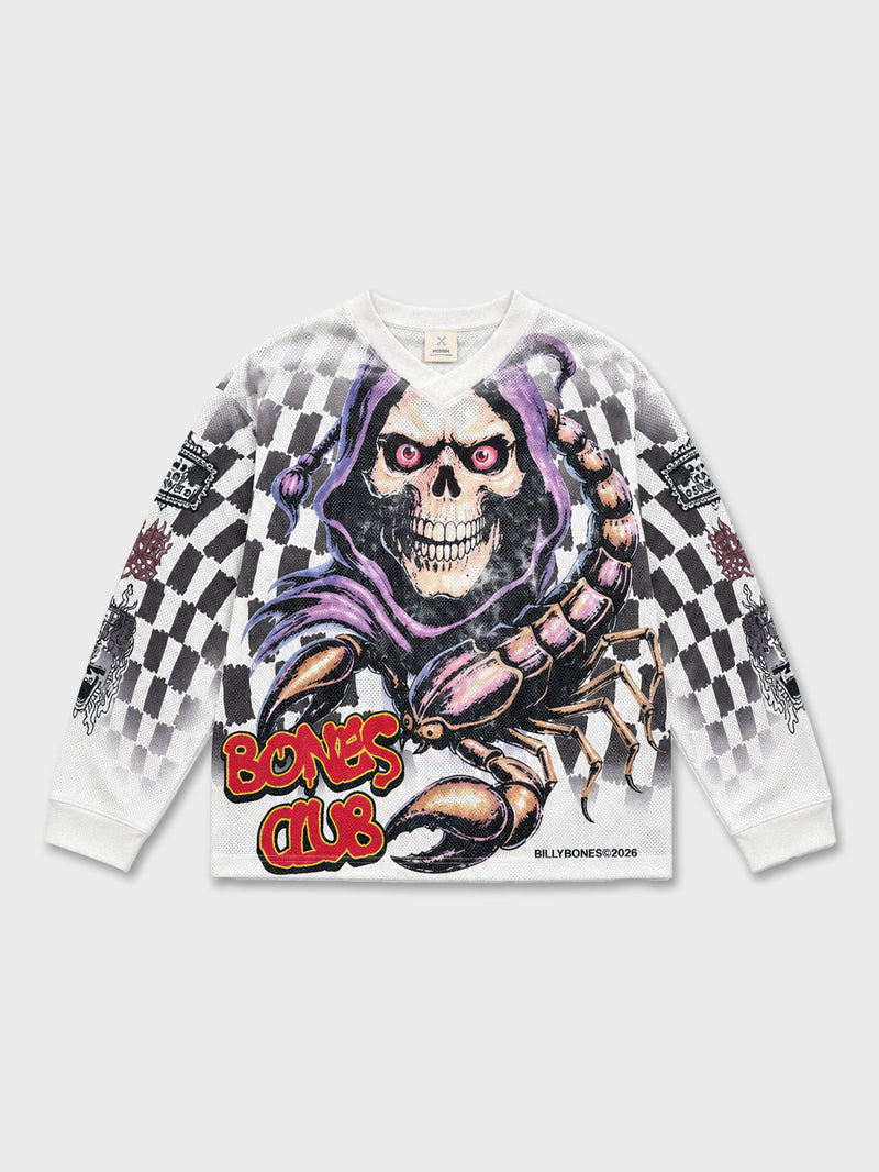 Venom Reaper Long Sleeve - White/Black Check
