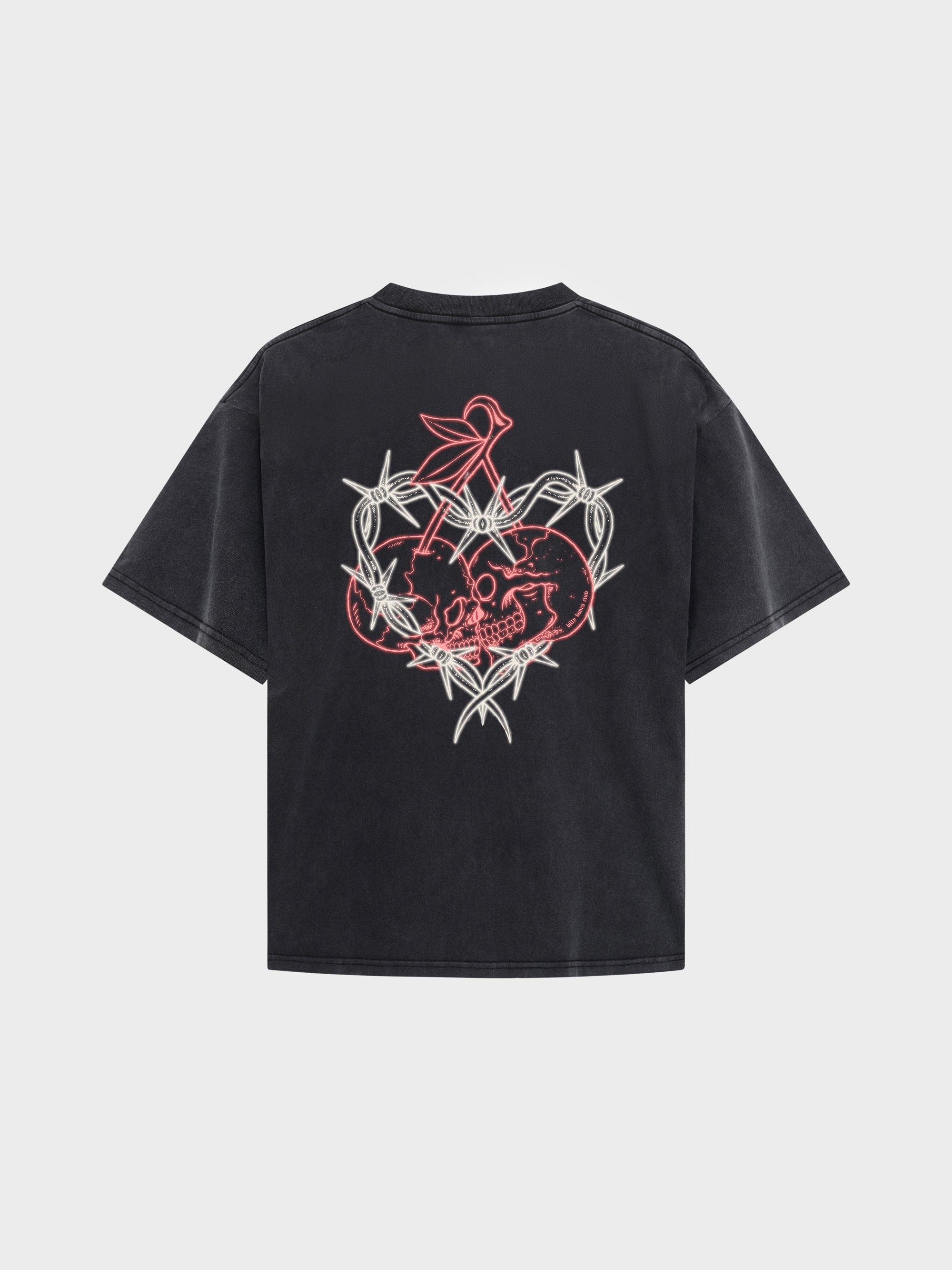 Till Death 4.0 Neon Tee - Washed Black