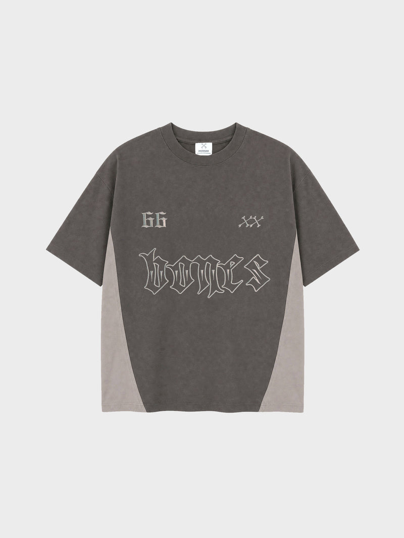 3 Piece Panel Tee - Contrast Grey